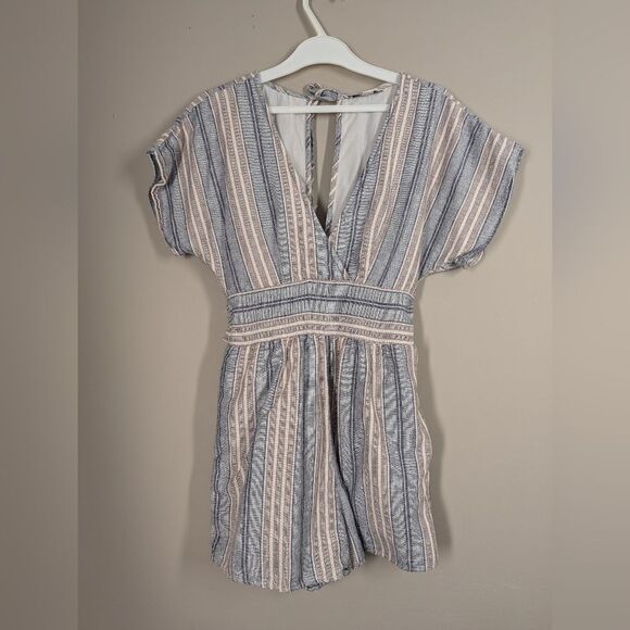 American Eagle Striped Cotton Romper – Size XS - Picture 1 of 8